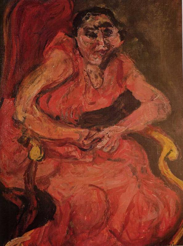 Chaim Soutine Woman in Pink oil painting image